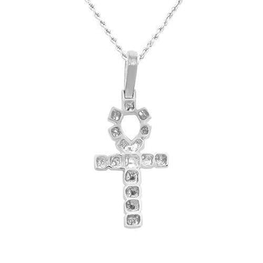 Diamond Ankh Pendant 14k Yellow Gold 1.5 Ctw